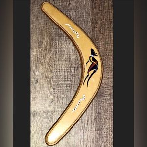 Wooden Australian Tribal Boomerang